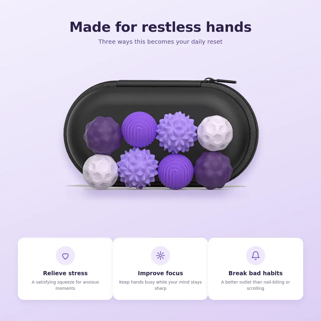 Pebblz benefits — relieve stress, improve focus, break bad habits